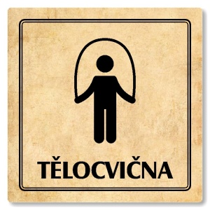 Tělocvična, 80x80mm, pergamen, Utah